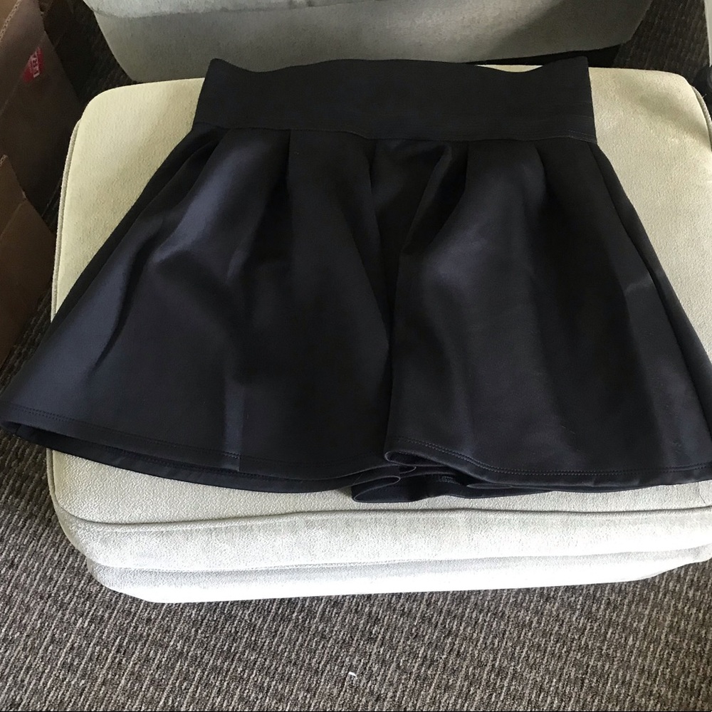 Black skater skirt with zipper up back